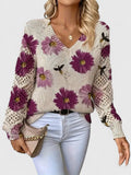 Wren | V-Neck Lattice-Panel Knit Cardigan