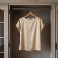 Giselle | Draped Satin Button T Shirt for Women
