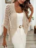 Honora | Open-Knit Draped Cardigan