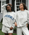 Varsity Oversized Sweatshirt 2-Pack Grey with Navy & White Letters