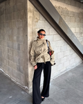 Sylvie | Cropped Belted Trench Coat