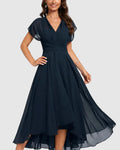 Clarissa | Flowing V-Neck Maxi Cocktail Dresses