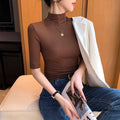 Harper | Ribbed Mock-Neck T Shirt for Women