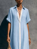 Thora | Minimalist Short-Sleeve Shirt Blouse