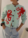 Marisol | Octopus-Pattern Knit Cardigan