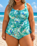 Adelle | Ruffled Floral One-Piece