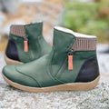 Aenor | Side-Zip Contrast-Cuff Ankle Boots for Women