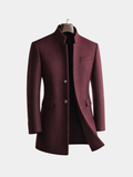 Radomir | High-Neck Notch-Lapel Composed Coat