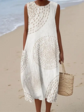 Allegra | Embroidered Sleeveless Midi Dress