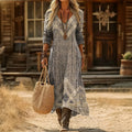 Melike | V-Neck Wistful Midi Dress