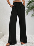 Dobrina | Draped Wide-Leg Tailored Trousers