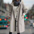Ambra | Fit-and-Flare Hooded Refined Trench Coat