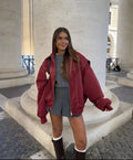 Rozemarijn | Oversized Statement Structured Bomber Jacket
