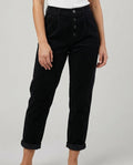 Nuria | Ribbed Straight-Leg Heritage Trousers