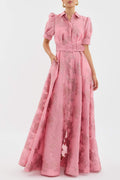 Ceridwen | Floral Puff-Sleeve Midi Dress