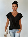 Apolline | Twist-Front V-Neck Top