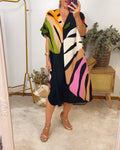 Bohuslava | Abstract Radiant Midi Dress