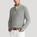 Arne | Cable-Knit Zip-Up Enduring Cardigan