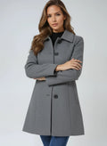 Aud | Notch-Lapel Fit-and-Flare Enduring Trench Coat