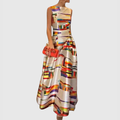 Aveline | Abstract Colorblock Maxi Dress