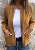 Aya | Ribbed Zip-Up Statement Sweater