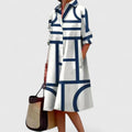 Beatrice | Polka Dot Collared Midi Dress