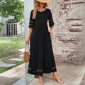 Bernadette | Mesh Panel Gathered Waist Maxi Dress