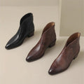 Beste | Pointed-Toe Side-Zip Signature Ankle Boots