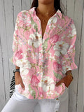 Bibiana | Floral Bloom Button-Front Blouse