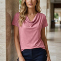 Birdie | Draped Cowl-Neck Flowy T Shirt for Women