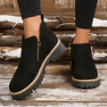 Ivette | Lug-Sole Zip Ankle Boots