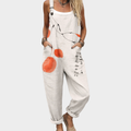 Brigit | Patterned Relaxed Overalls