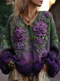 Brigitta | Floral Open-Front Cardigan