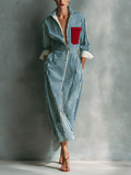 Brisa | Striped Chest-Pocket Shirt Dress