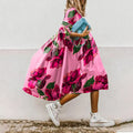 Bronwen | Floral Paisley Midi Dress