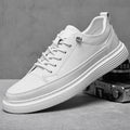 Bruno | White Low-Top Leather Skate Shoes for Men