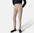 Business Pants with Pleated Front and Side Tabs