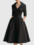 Bogdana | Collared Wrap Midi Dress