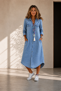 Catalina | Shirt Polished Midi Dress