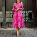 Carlotta | Floral Wedding Guest Midi Dress