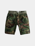 Casual -Blend Shorts with Camo Print and Drawstring Waist