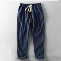 Casual Blend Trousers with Drawstring Waist and Pockets