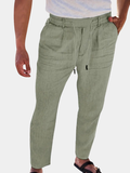 Casual Linen Pants with Drawstring Waist and Side Pockets