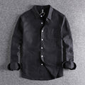 Casual Long Sleeve Shirt with Button Front and Chest Pocket