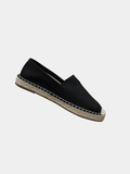 Casual textile espadrille loafers with slip-on vamp and braided midsole