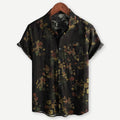 Casual Woven Shirt with Floral Print and Button Front