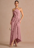 Sapphira | Ruffled Halter Maxi Dress