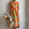 Delija | Floral Polished Midi Dress