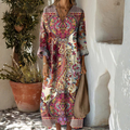 Dilnoza | Abstract Gentle Midi Dress