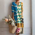 Dilraba | Abstract Dreamy Midi Dress